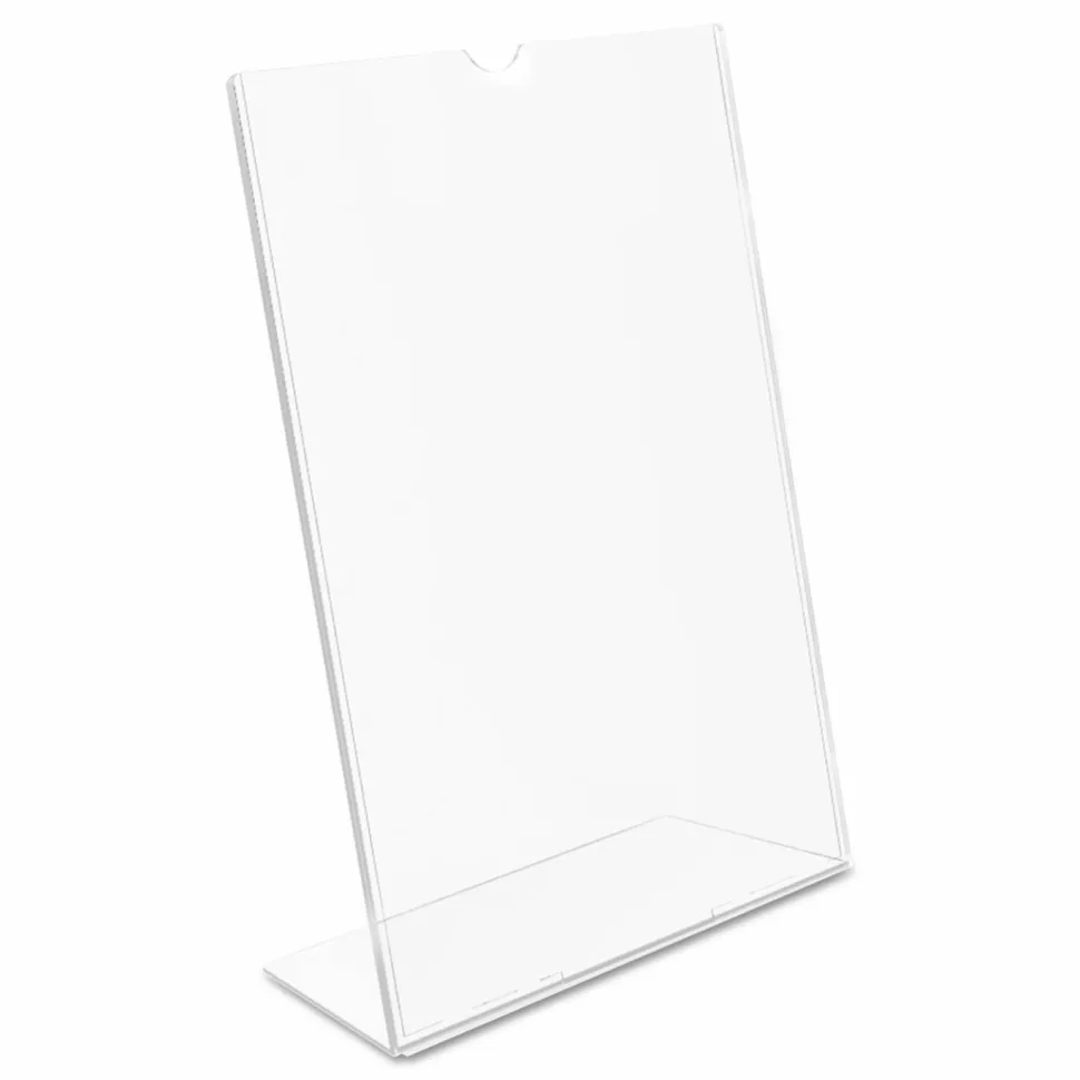 Deflecto Superior Image Slanted Sign Holder, 8 1/2" x 11", Clear