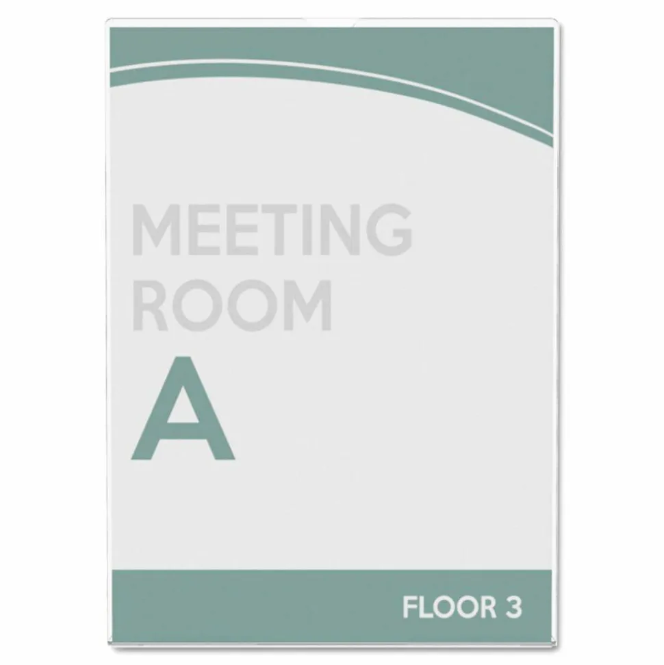 Deflecto Superior Image Slanted Sign Holder, 8 1/2" x 11", Clear
