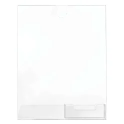 Deflecto Superior Image Slanted Sign Holder With Business Card Holder, 11 1/4