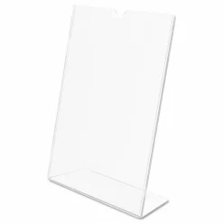 Deflecto Superior Image Slanted Sign Holder, 5" x 7", Clear
