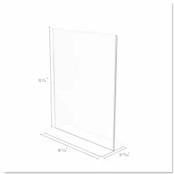 deflecto Superior Image Stand-Up Sign Holder - Plastic - 1 Each - Clear