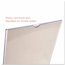 deflecto Superior Image Stand-Up Sign Holder - Plastic - 1 Each - Clear