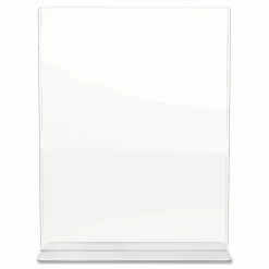 deflecto Superior Image Stand-Up Sign Holder - Plastic - 1 Each - Clear