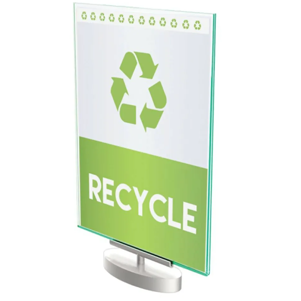 Deflecto Superior Image Swivel Sign Holders, 11"H x 8 1/2"W, Clear