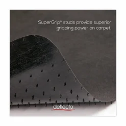 deflecto SuperMat Frequent Use Chair Mat for Medium Pile Carpeted Floors, Rectangular, Beveled Edges, 45