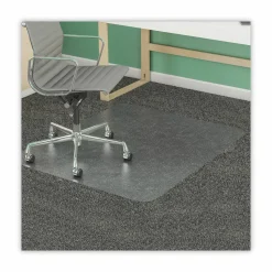 deflecto SuperMat Frequent Use Chair Mat for Medium Pile Carpeted Floors, Rectangular, 36" x 48", Clear, Ships Flat