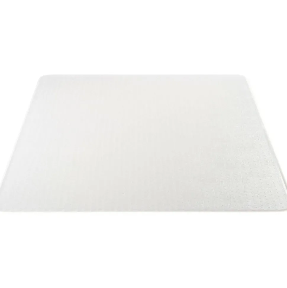 Deflecto SuperMat Medium Weight Chair Mat For Carpet, 53" x 45", Clear