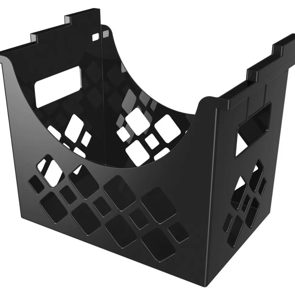 Deflecto Sustainable Office Desktop Hanging File Holder, 9.6"H x 13.3"W x 8.5"D, Desktop, Recycled, Black, 1Each
