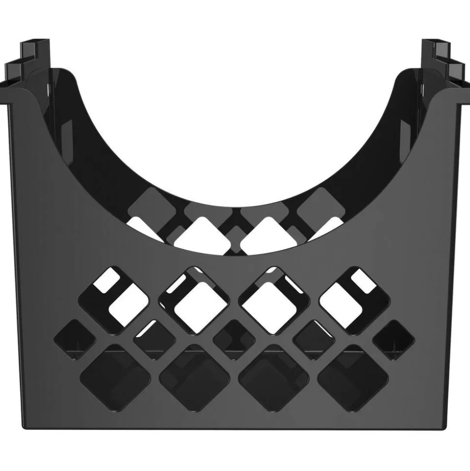 Deflecto Sustainable Office Desktop Hanging File Holder, 9.6"H x 13.3"W x 8.5"D, Desktop, Recycled, Black, 1Each