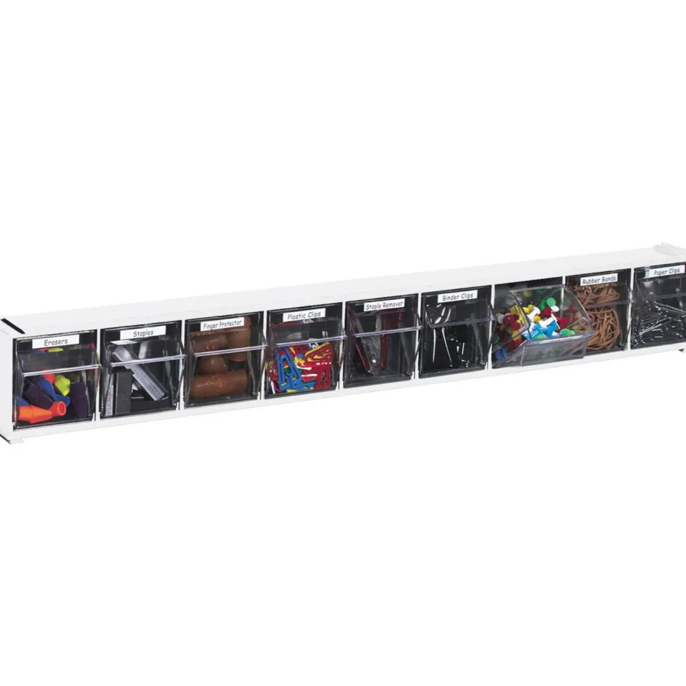 Deflecto Tilt Bin Interlocking Multi-Bin Storage Organizer