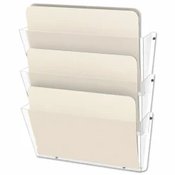 deflecto Unbreakable DocuPocket Wall File, 3 Sections, Letter Size, 14.5