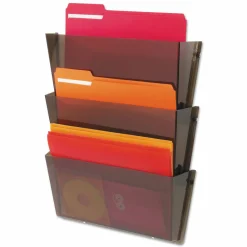 deflecto Unbreakable DocuPocket Wall File, 3 Sections, Letter Size, 14.5