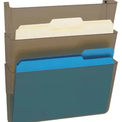 Deflecto Unbreakable Linking DocuPocket 3-Pocket Wall File, 7