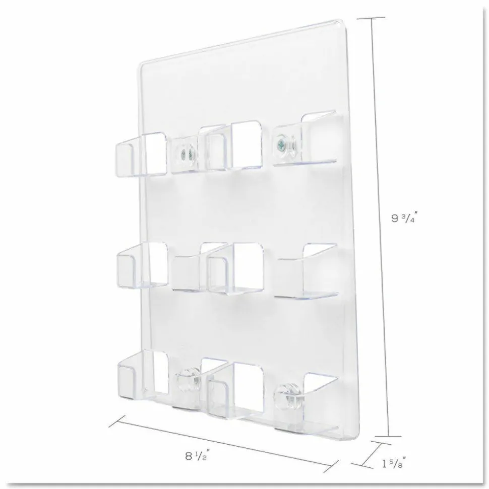 Deflecto Wall Mount Acrylic Business Card Holder, Clear