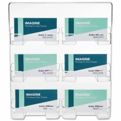 Deflecto Wall Mount Acrylic Business Card Holder, Clear