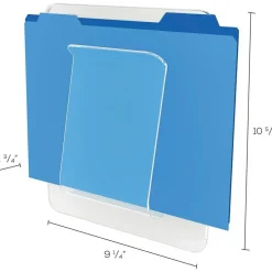 Deflecto Wall Mount File And Chart Holder, 1 Compartment, 10" x 2" x 10 1/2", Clear