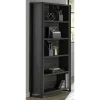 DeJori 70"H 5-Shelf Bookcase, Charcoal