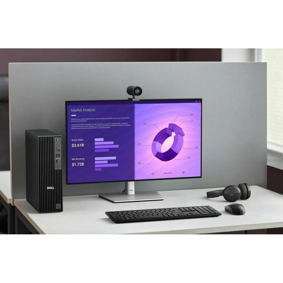 Dell Pro QCS1250 Desktop Computer - Intel Core Ultra 5 235 - vPro Technology - 16 GB - 256 GB SSD - Slim PC - Standard Black