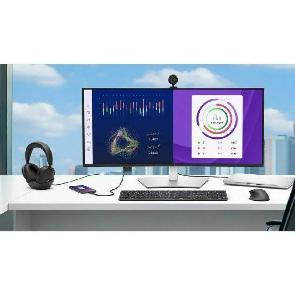 Dell Pro Plus P3425WE 34" Class UW-QHD LED Monitor - 21:9 - Black, Silver