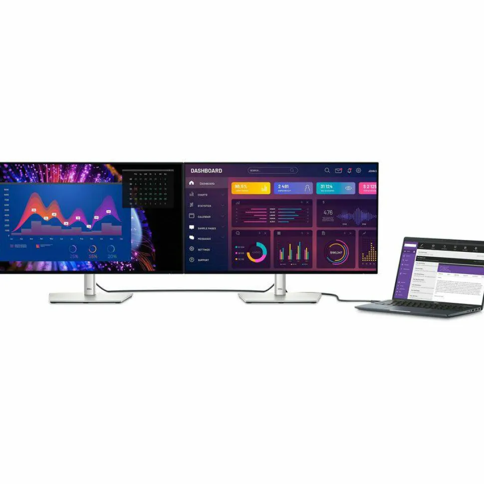 Dell UltraSharp U2724DE 27" Class WQHD LED Monitor - 16:9 - Black, Silver
