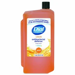 Dial Original Gold Antimicrobial Soap Refill - 33.8 fl oz (1000 mL) - Kill Germs - Skin, Hand - Orange - 8 / Carton