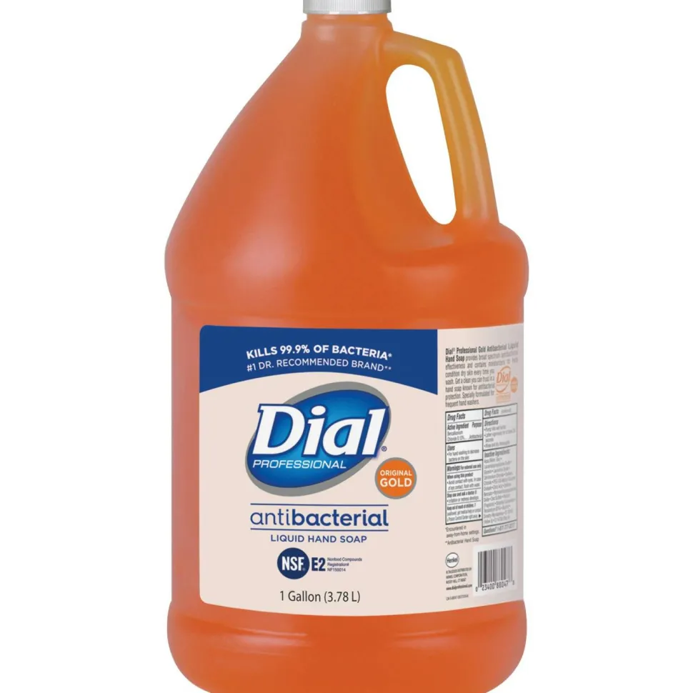 Dial Professional Antibacterial Defense Gold Liquid Hand Soap, 1 gal, 4/Carton