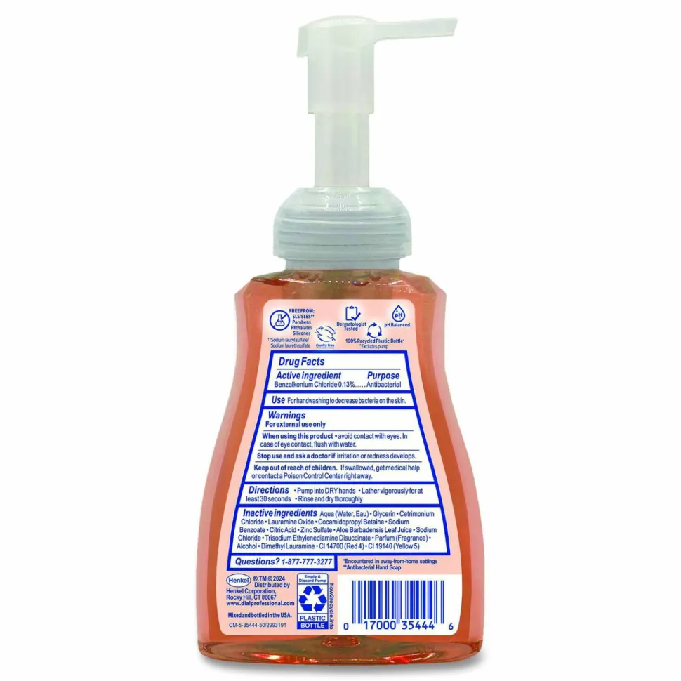 Dial Professional Antibacterial Defense Foaming Hand Wash, Original Scent, 10 oz Pump Bottle