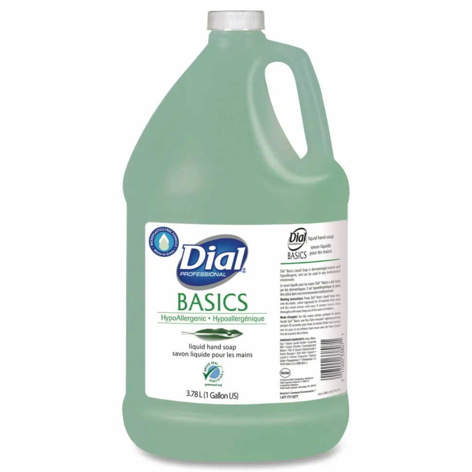 Dial Professional Basics MP Free Liquid Hand Soap Refill, Honeysuckle Scent, 3.78 L