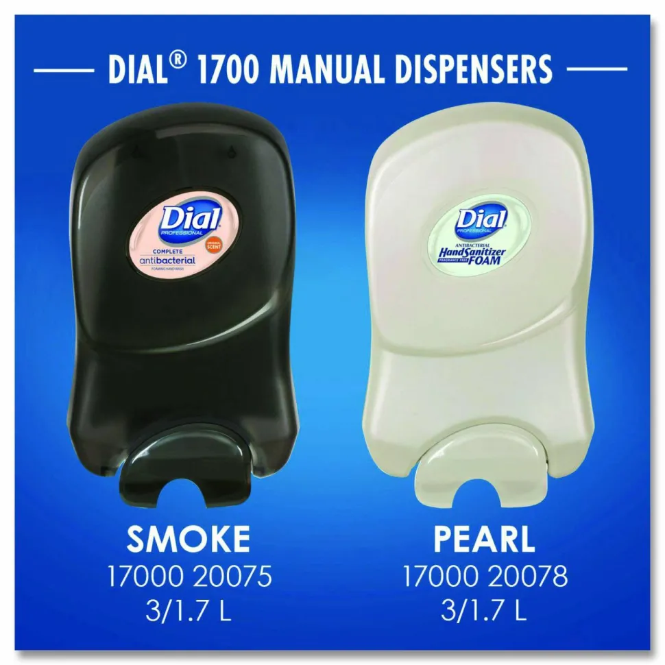 Dial Professional Dial 1700 Manual Dispenser, 1.7 L, 7.07 x 3.95 x 12.66, Smoke, 3/Carton