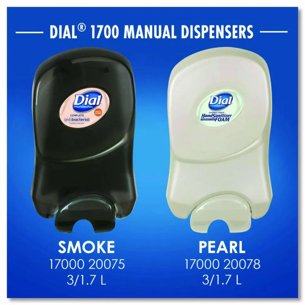 Dial Professional Dial 1700 Manual Dispenser, 1.7 L, 7.07 x 3.95 x 12.66, Pearl, 3/Carton
