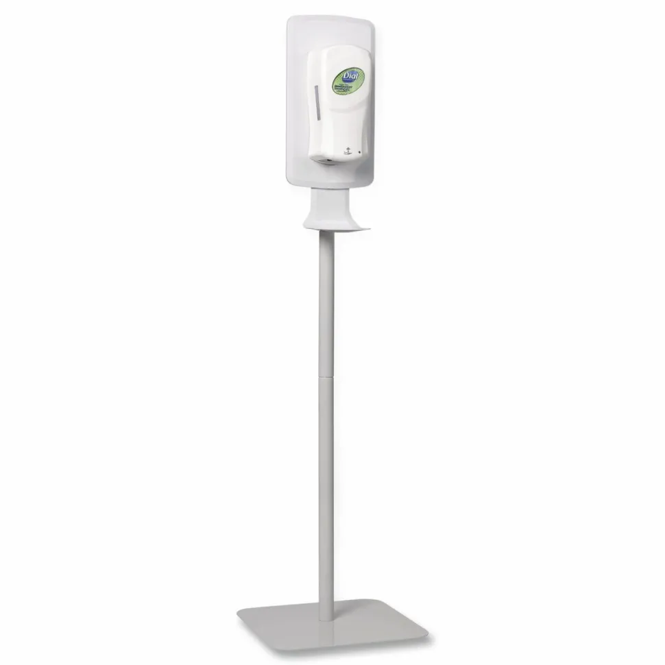 Dial Professional FIT Touch Free Dispenser Floor Stand, 15.7 x 15.7 x 58.3, White