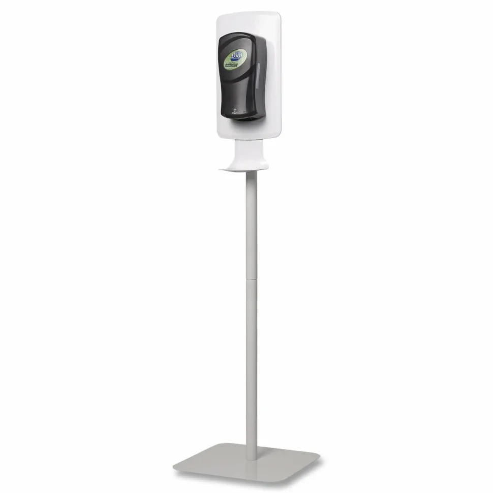 Dial Professional FIT Touch Free Dispenser Floor Stand, 15.7 x 15.7 x 58.3, White