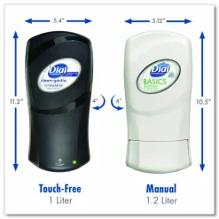 Dial Professional FIT Universal Touch Free Dispenser, 1 L, 4 x 5.4 x 11.2, Ivory, 3/Carton
