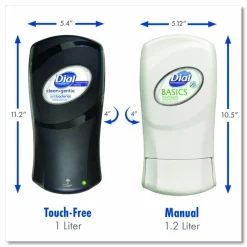 Dial Professional FIT Universal Touch Free Dispenser, 1 L, 4 x 5.4 x 11.2, Slate, 3/Carton