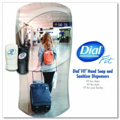 Dial Professional FIT Universal Touch Free Dispenser, 1 L, 4 x 5.4 x 11.2, Slate, 3/Carton