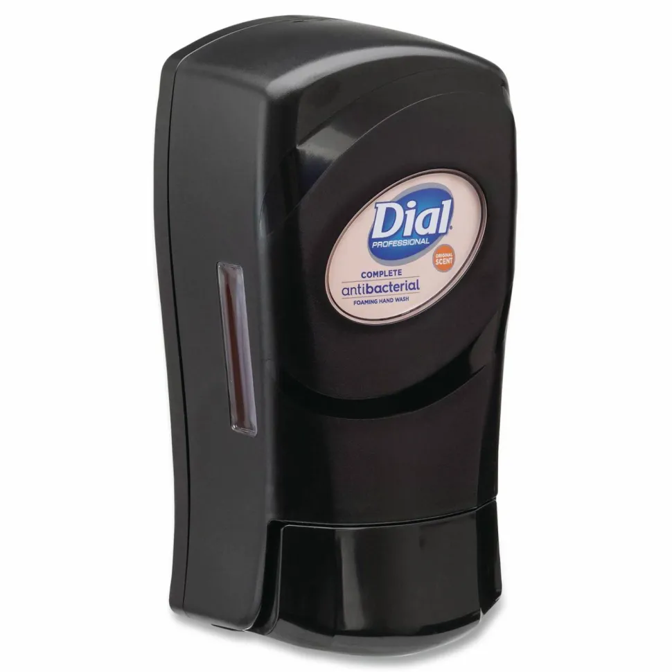 Dial Professional FIT Universal Manual Dispenser, 1.2 L, 4 x 5.13 x 10.5, Slate, 3/Carton