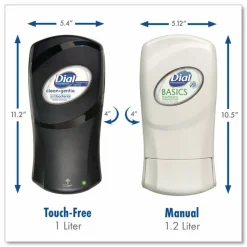 Dial Professional FIT Universal Manual Dispenser, 1.2 L, 4 x 5.13 x 10.5, Slate, 3/Carton