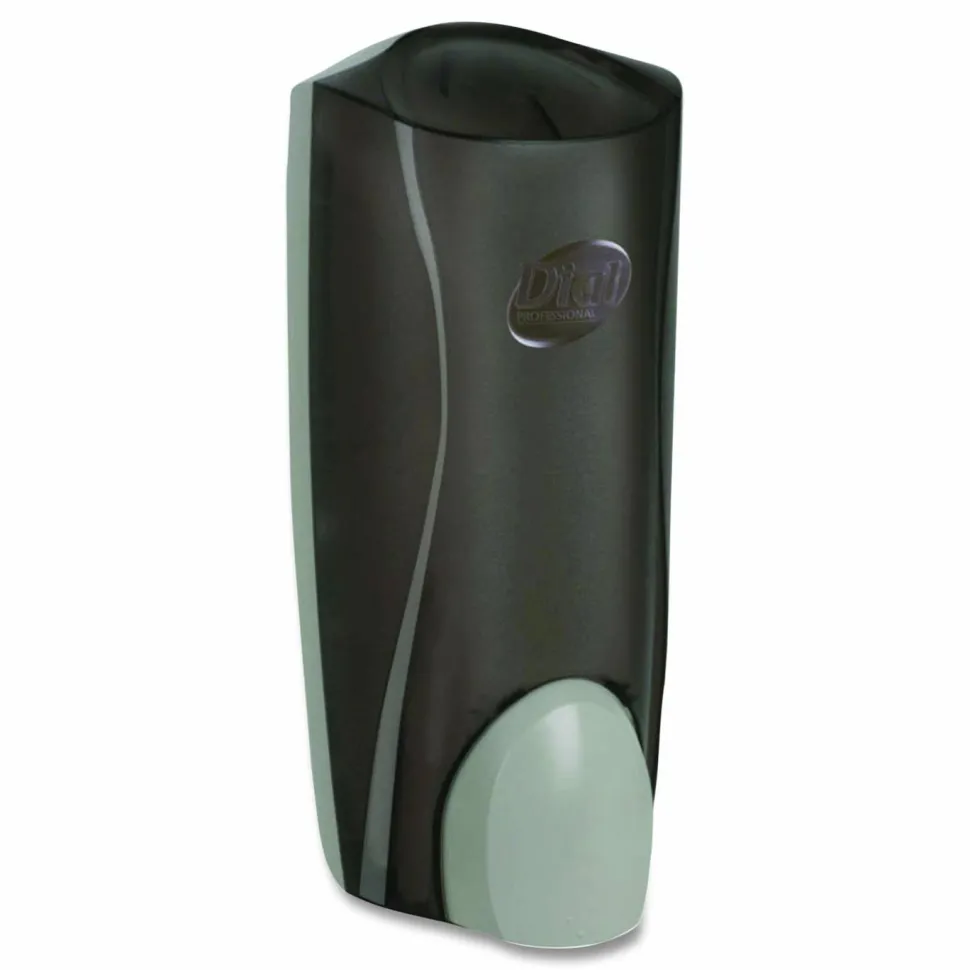 Dial Professional 1 Liter Manual Liquid Dispenser, 1 L, 5.1 x 4 x 12.3, Translucent Smoke, 6/Carton