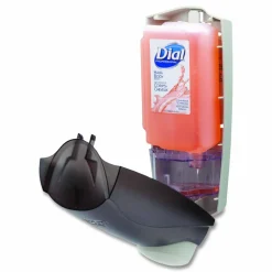 Dial Professional 1 Liter Manual Liquid Dispenser, 1 L, 5.1 x 4 x 12.3, Translucent Smoke, 6/Carton