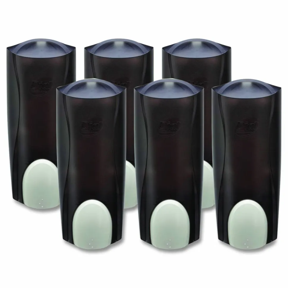 Dial Professional 1 Liter Manual Liquid Dispenser, 1 L, 5.1 x 4 x 12.3, Translucent Smoke, 6/Carton