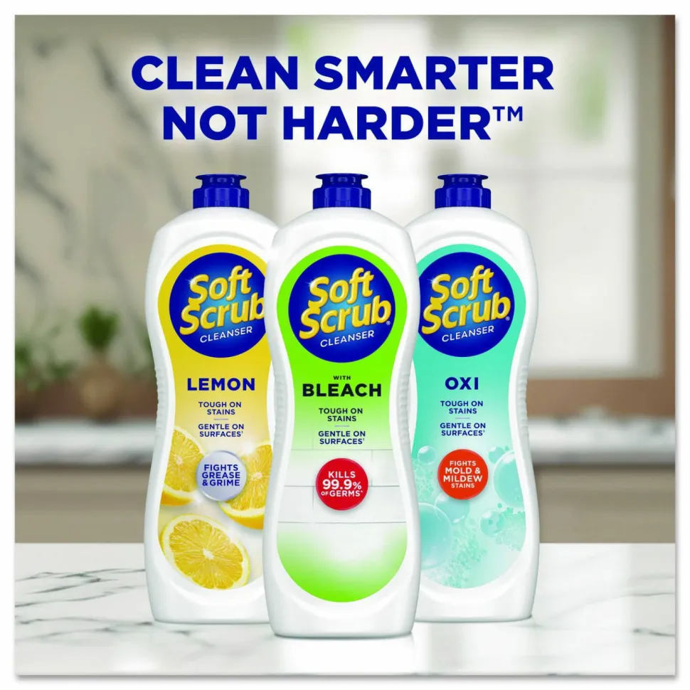 Dial Soft Scrub Bleach Liquid Cleanser, 36 Oz Bottle, Case Of 6