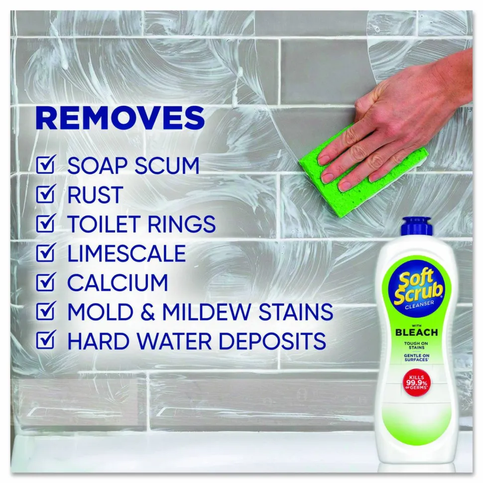 Dial Soft Scrub Bleach Liquid Cleanser, 36 Oz Bottle, Case Of 6