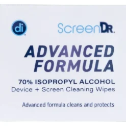 Digital Innovations ScreenDr 70% Alcohol Advanced Formula Device Cleaning Wipes And Microfiber Cloth, Box Of 120 Packets