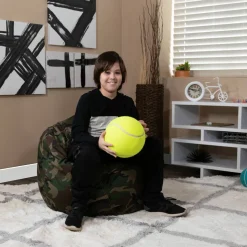 Dillon Small Camouflage Refillable Bean Bag Chair for Kids and Teens