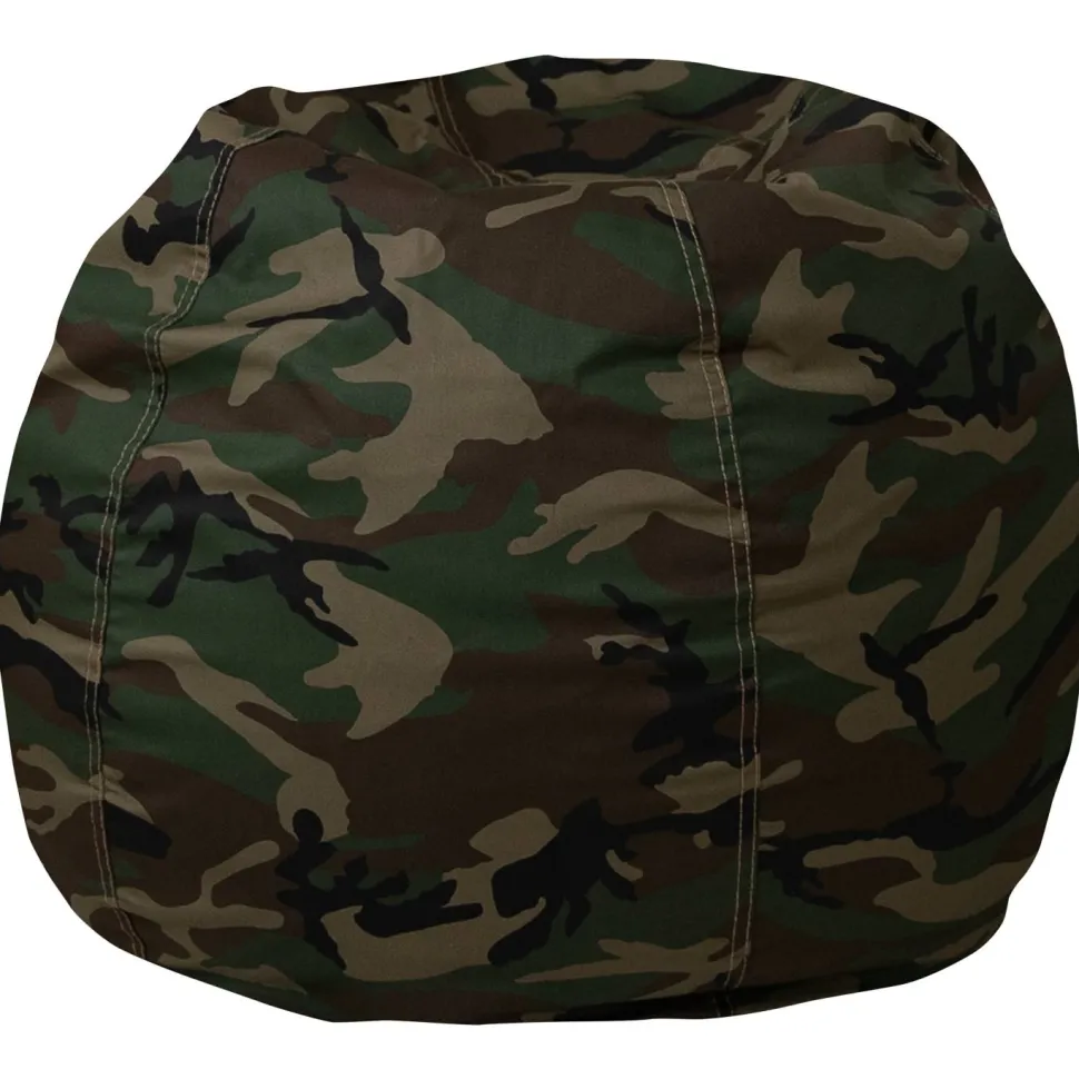 Dillon Small Camouflage Refillable Bean Bag Chair for Kids and Teens