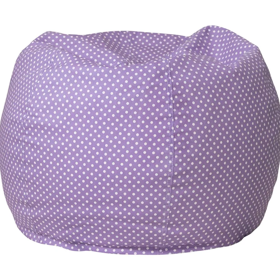 Dillon Small Lavender Dot Refillable Bean Bag Chair for Kids and Teens