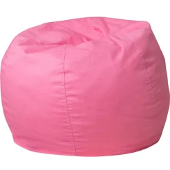 Dillon Small Solid Light Pink Refillable Bean Bag Chair for Kids and Teens