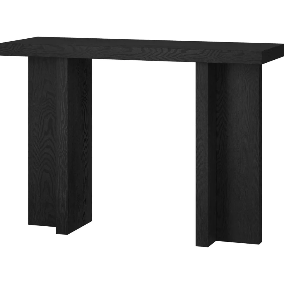 Dimitra 42" Wide Rectangular Console Table in Black Grain