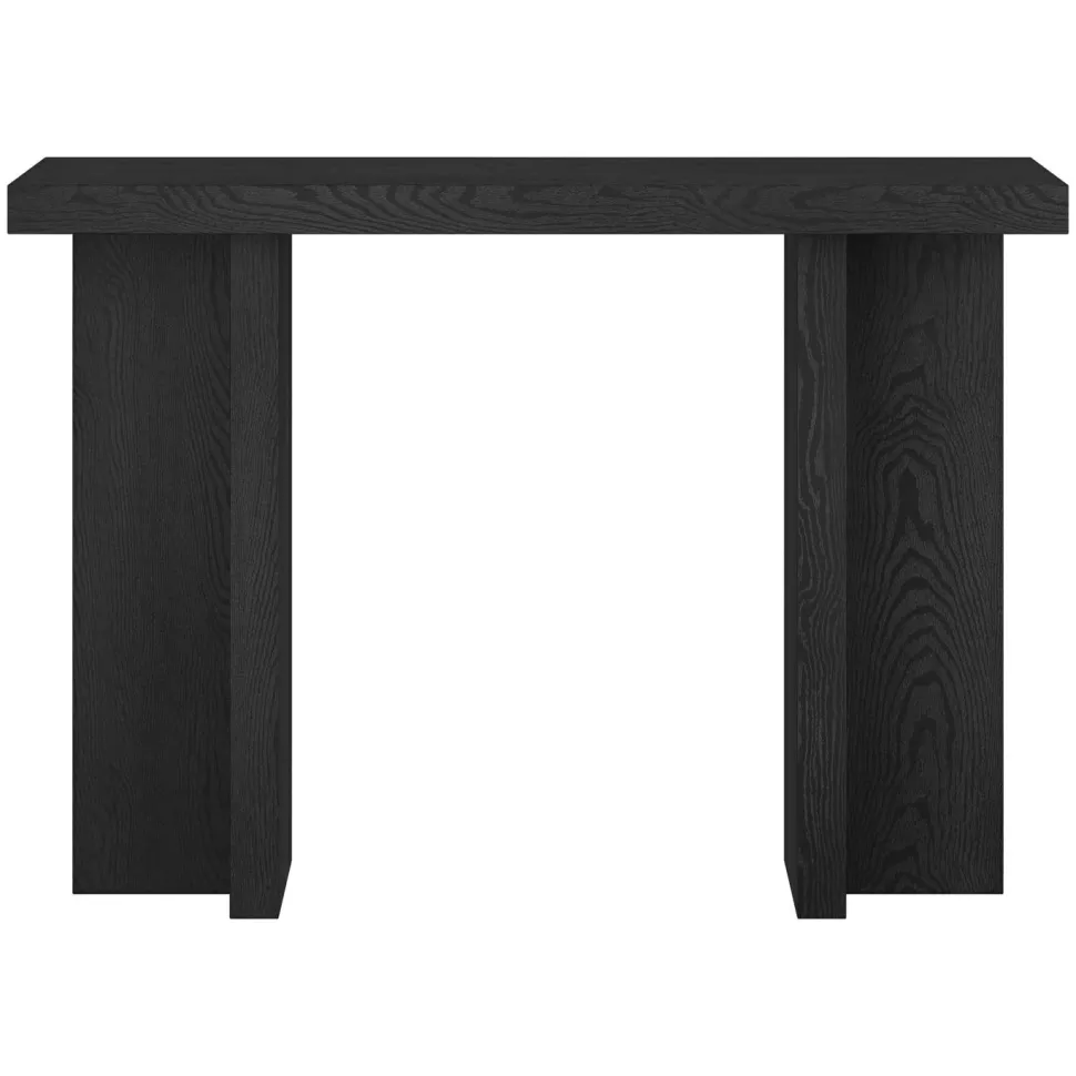 Dimitra 42" Wide Rectangular Console Table in Black Grain