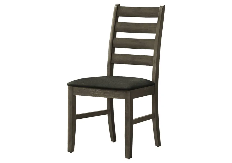 Dining Chair, 38" Height, Dining Room, Kitchen, Set Of 2, Side, Upholstered, Antique Grey, Grey Fabric, Transitional